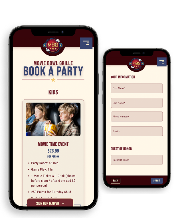 Integrated Checkout - Party and Event Booking