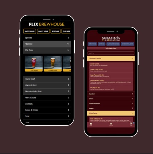 In Theater Ordering App for Dine-In Cinemas by Theater Toolkit
